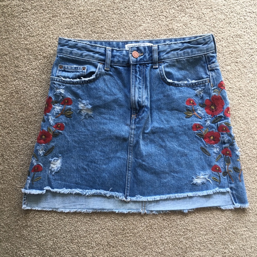 Zara denim skirt
